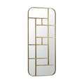 Modern Geometric Wall Mirror with Gold Frame